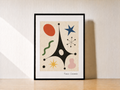 Abstract art on minimalist display