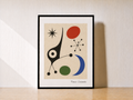 Abstract art on wooden tabletop