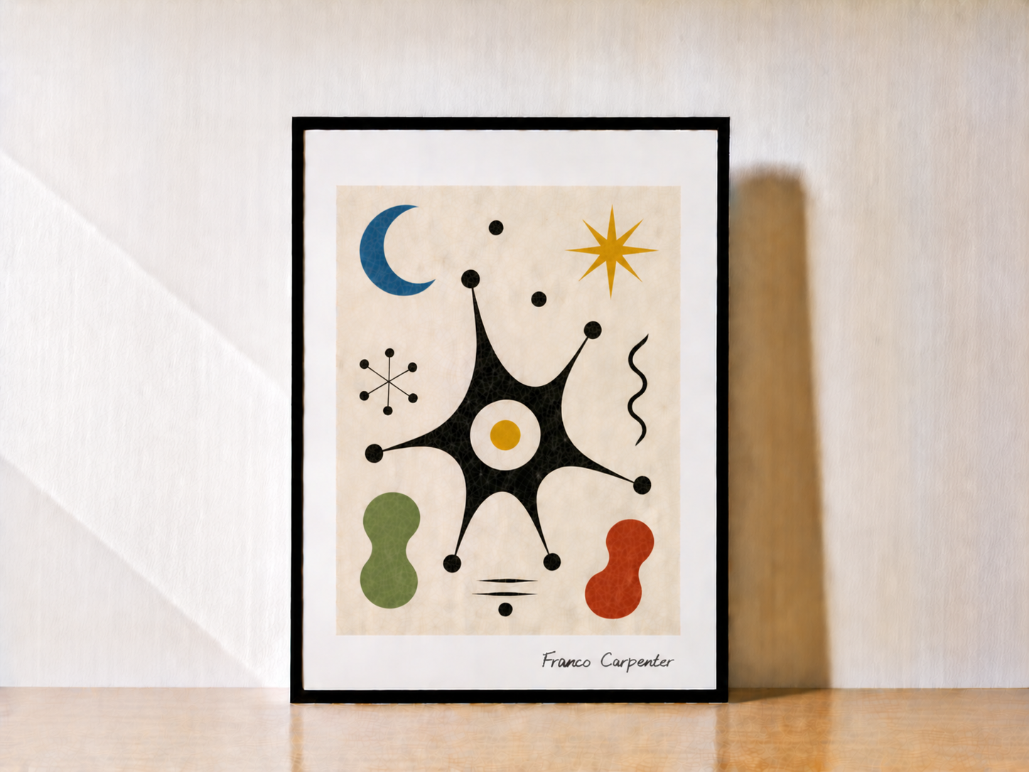Abstract art with muted colors and shadows