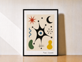 Abstract shapes on cream backdrop