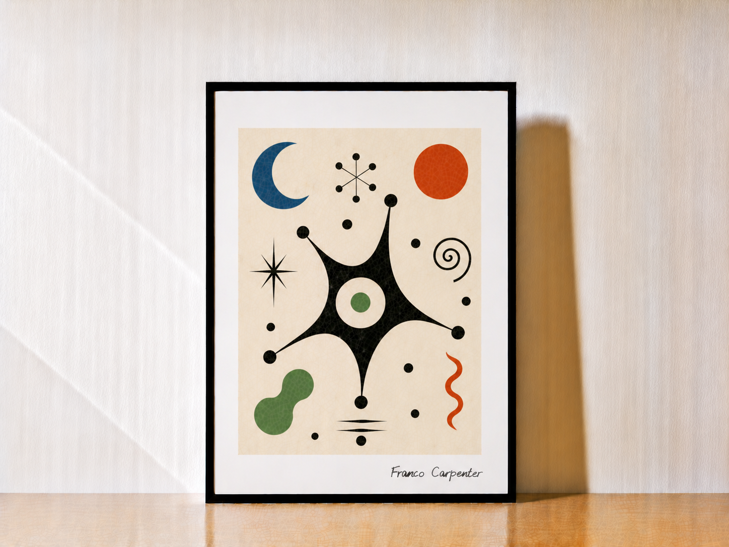 Mid-century abstract art on display