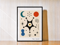 Minimalist abstract art display with soft light