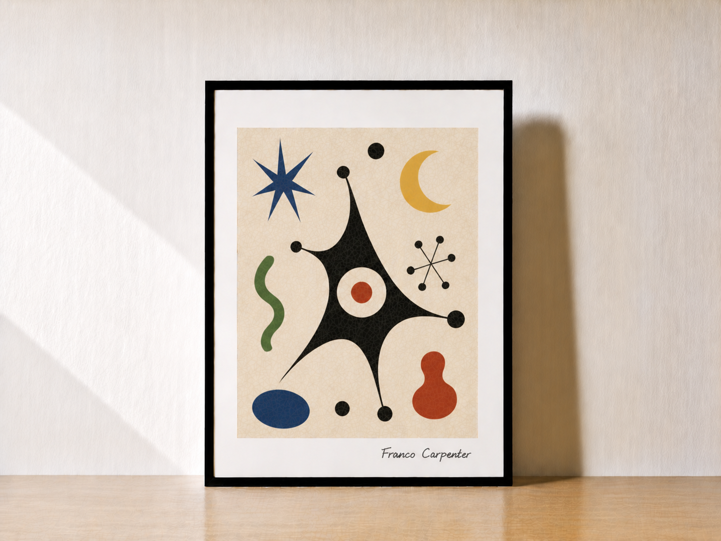 Minimalist abstract art in natural light