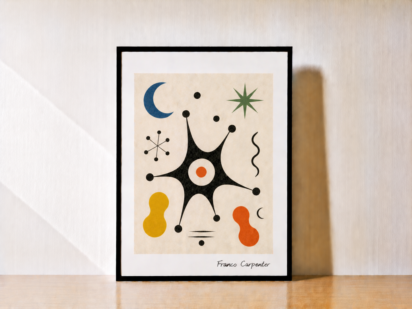 Modern abstract art on display
